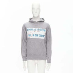 SACAI 2018 Stasis sudadera gris de algodón con eslogan estampado JP1 S