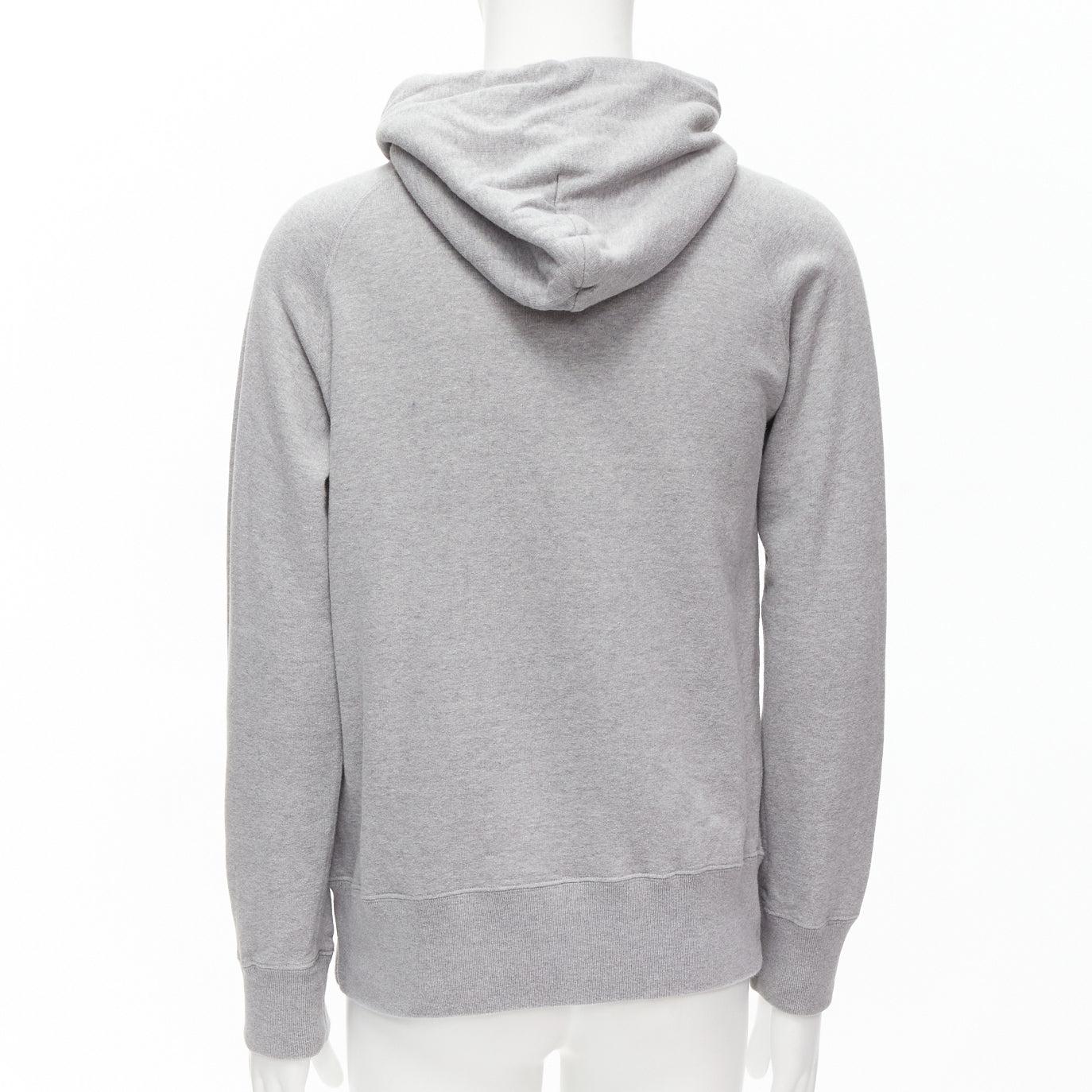 SACAI 2018 Stasis grey cotton slogan print hoodie sweatshirt JP1 S In Good Condition For Sale In Hong Kong, NT