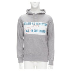 SACAI 2018 Stasis sudadera gris de algodón con eslogan estampado JP1 S