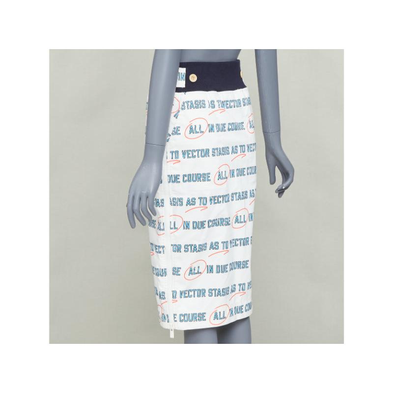 Donna Sacai 2018 Vector Stasis gonna a matita con stampa grafica e zip laterale JP1 S in vendita