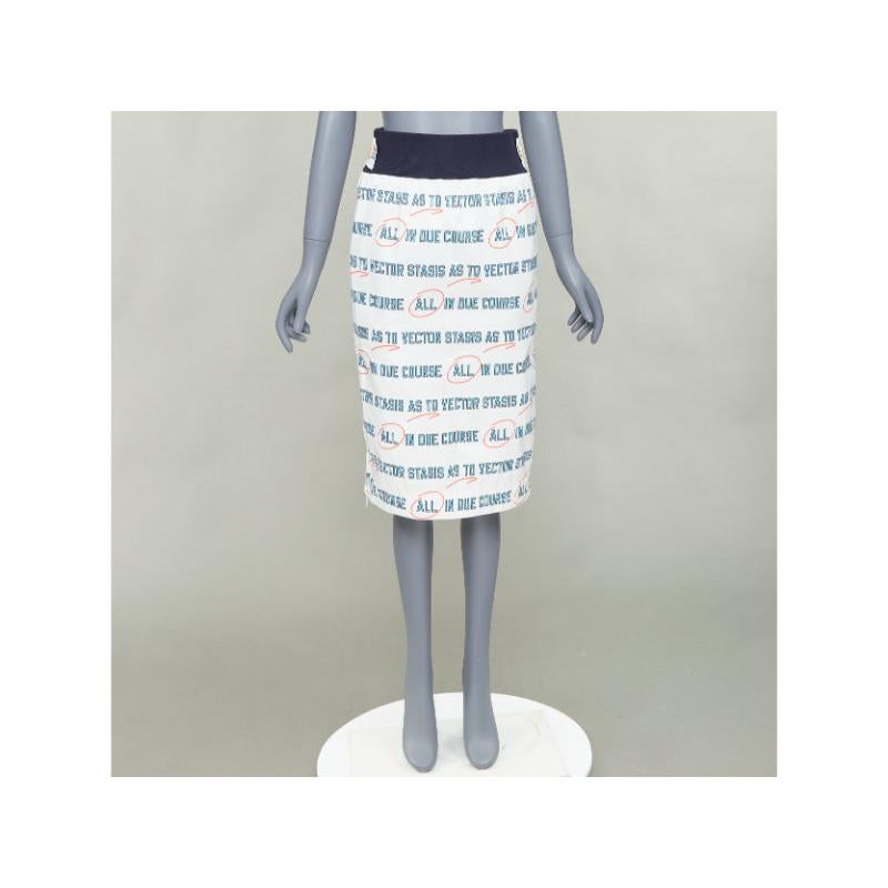 Sacai 2018 Vector Stasis gonna a matita con stampa grafica e zip laterale JP1 S in vendita 2