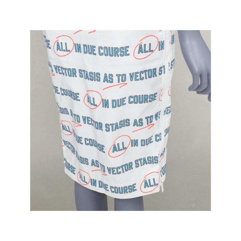 Sacai 2018 Vector Stasis gonna a matita con stampa grafica e zip laterale JP1 S in vendita 3