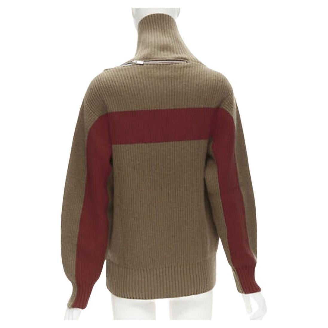 SACAI 2019 100% wool brown zip collar red striped back turtleneck sweater JP1 S
Reference: KNLM/A00087
Brand: Sacai
Designer: Chitose Abe
Collection: 2019
Material: Wool
Color: Brown, Red
Pattern: Solid
Closure: Zip
Extra Details: Logo signed zipped
