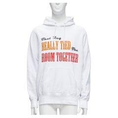 SACAI 2020 Big Lebowski Really Tied Room Together slogan white hoodie Sz.2 M