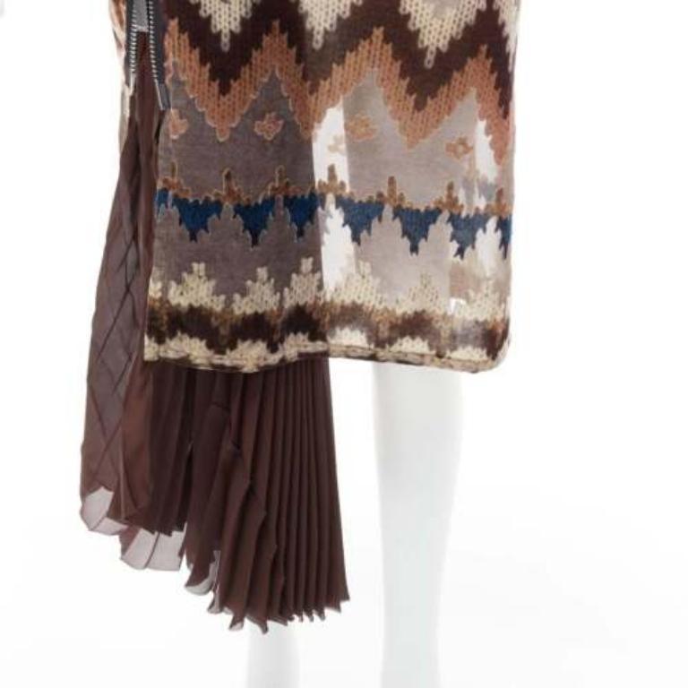 SACAI 2020 brown blue ethnic sheer devore zip pleat midi dress JP1 S
Reference: JACG/A00134
Brand: Sacai
Designer: Chitose Abe
Collection: 2020
Material: Rayon, Blend
Color: Brown, Blue
Pattern: Ethnic
Closure: Zip
Lining: Brown Fabric
Extra