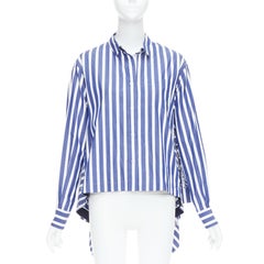 SACAI 2021 - Chemise dos évasée à rayures bleues et blanches JP3 L