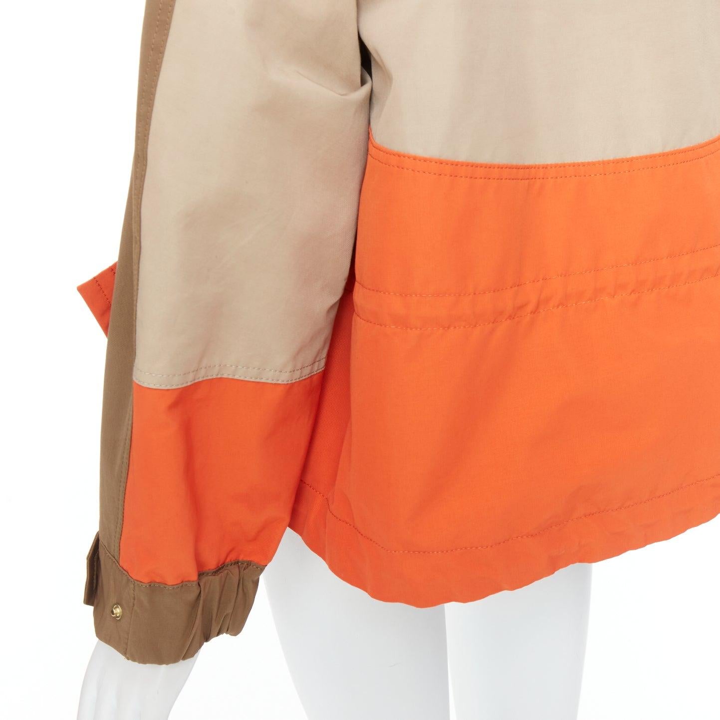 SACAI 2022 khaki orange cotton nylon deconstructed flared anorak JP1 S
Reference: KNLM/A00367
Brand: Sacai
Designer: Chitose Abe
Collection: 2022
Material: Cotton, Nylon
Color: Khaki, Orange
Pattern: Solid
Closure: Zip
Lining: Black Mesh
Extra