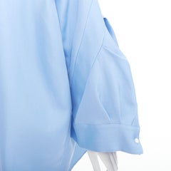 SACAI 2023 organza cotton exaggerated bell sleeves oversized shirt dress JP2 M