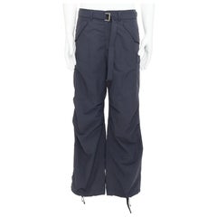 SACAI 2024 black nylon belted pocketed strapped cargo pocket pants JP2 M SACAI 2024 black nylon belted pocketed strapped cargo pocket pants JP2 M