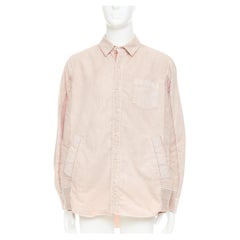 SACAI 2024 dirty pink garment dye ripstop nylon twill bomber shirt hybrid JP3 L