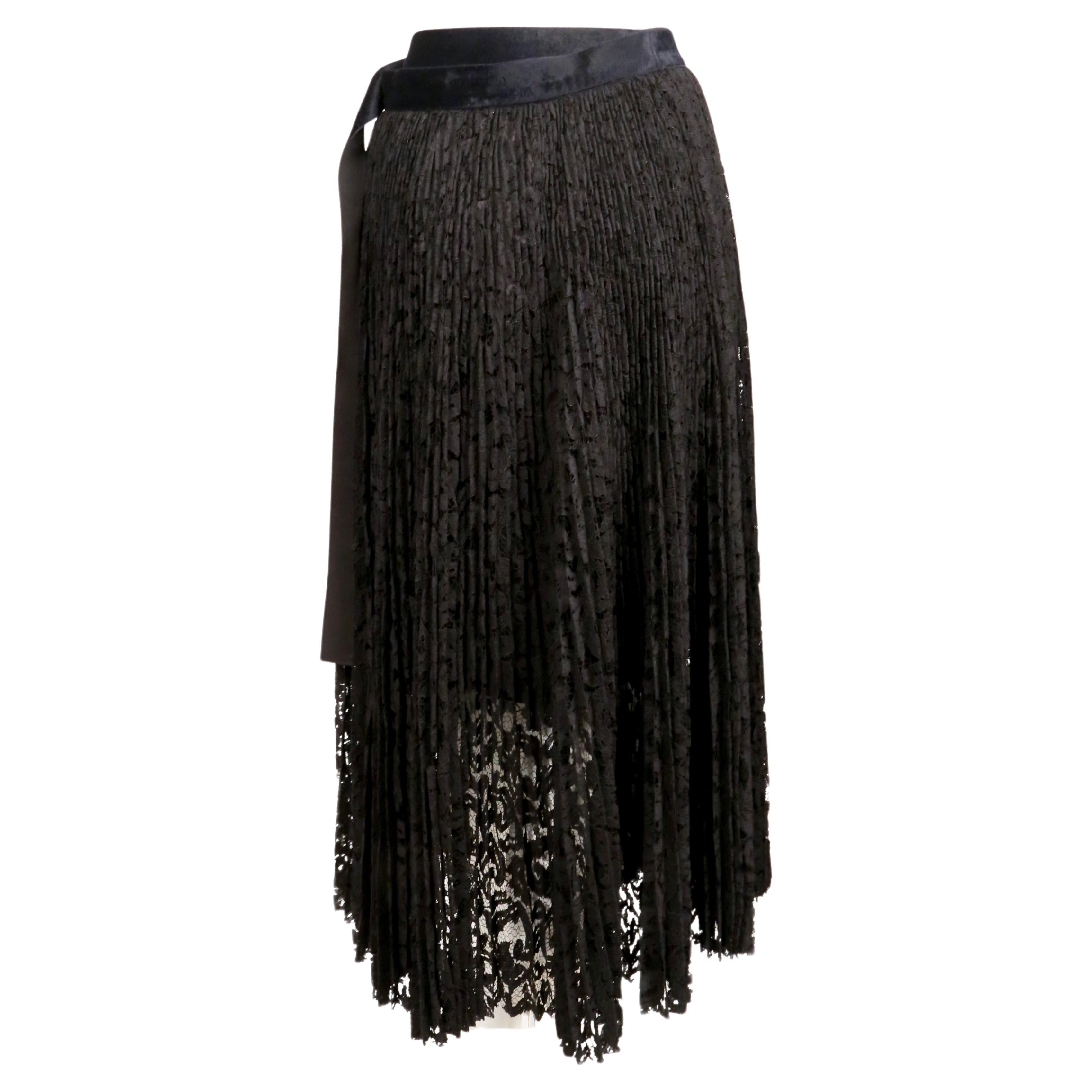 SACAI black and blue lace wrap skirt For Sale 3