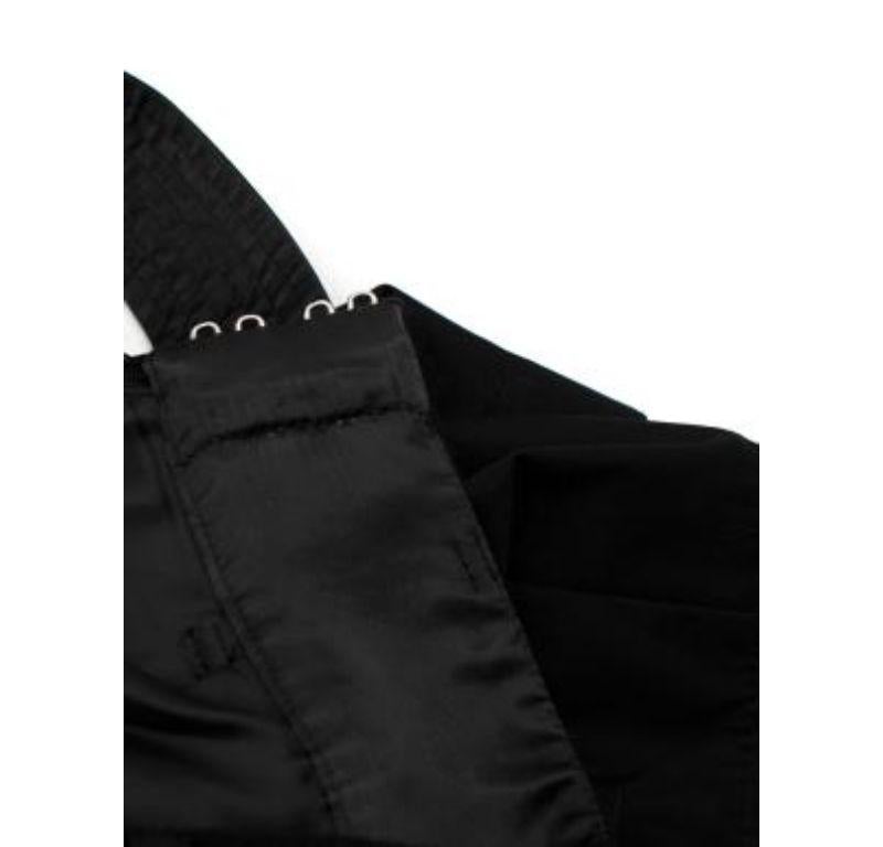 Sacai Black Belted Cargo Skirt with Wool & Lace Panels For Sale 2