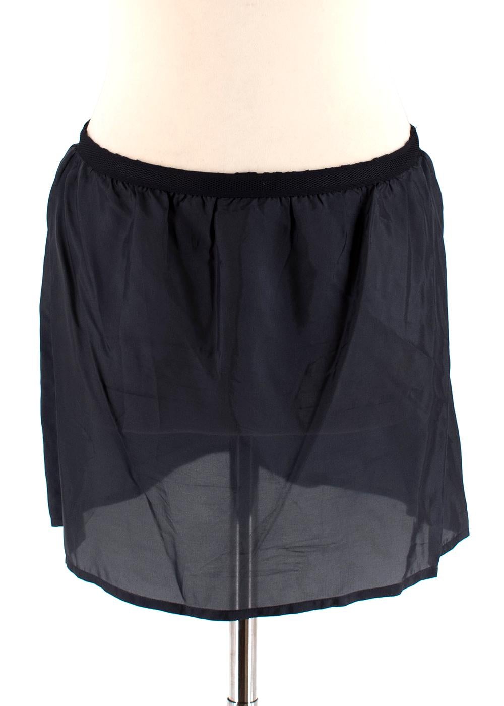 Sacai Black Sailor Button Asymmetric Lace Applique Skirt - Size Medium - 2 For Sale 3