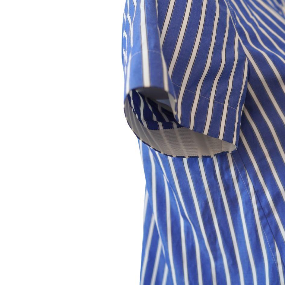Sacai Blue and White Striped Button Up Top in vendita 3