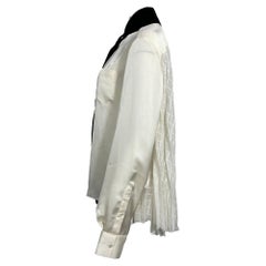 Blusa de Sacai con detalle de lazo, de poliéster blanco