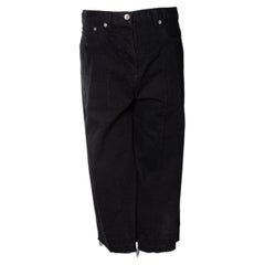 Sacai, Cropped flared jeans with raw edges