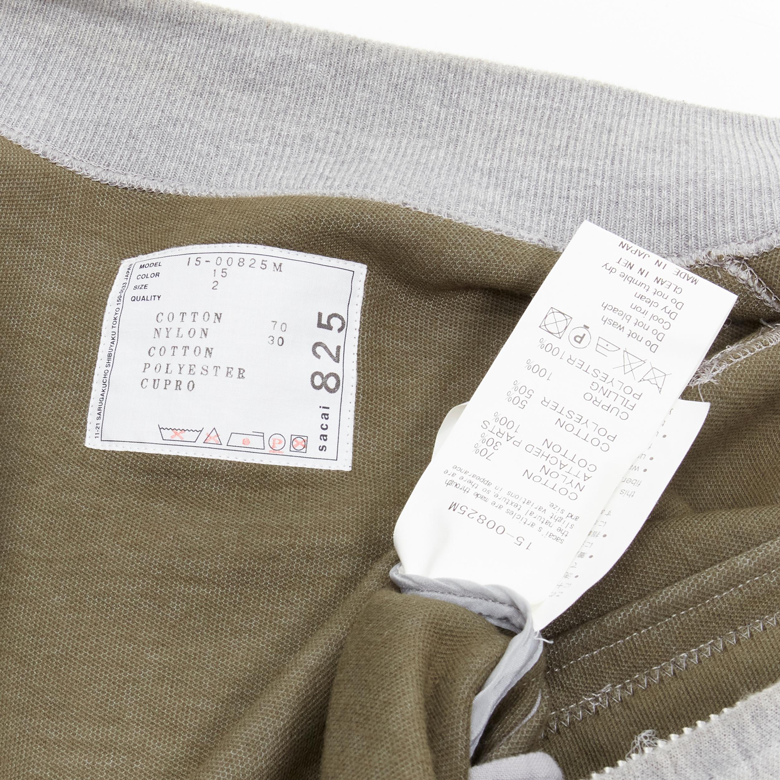 SACAI jersey gris mangas en contraste cazadora casual JP2 M en venta 5