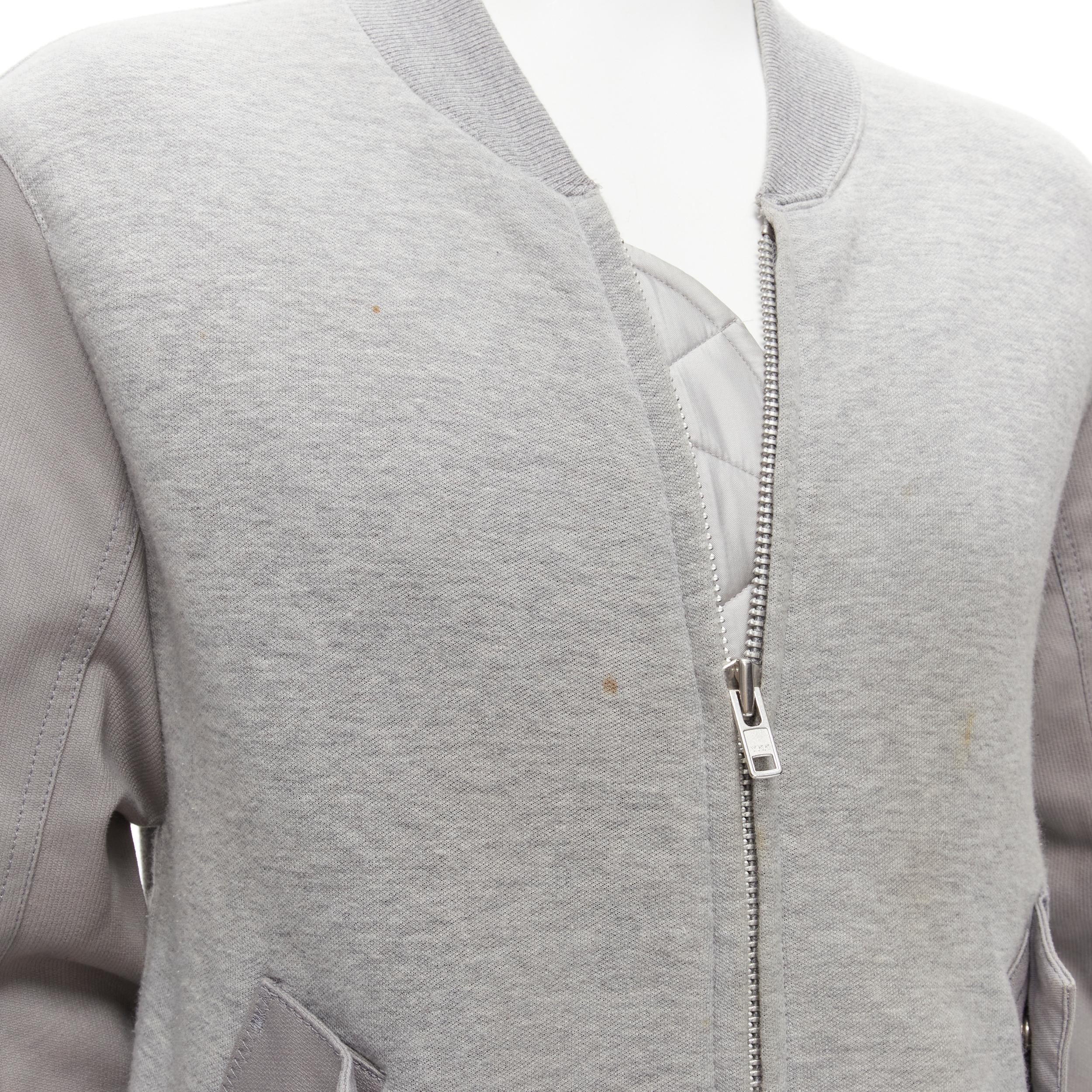 SACAI jersey gris mangas en contraste cazadora casual JP2 M Gris en venta