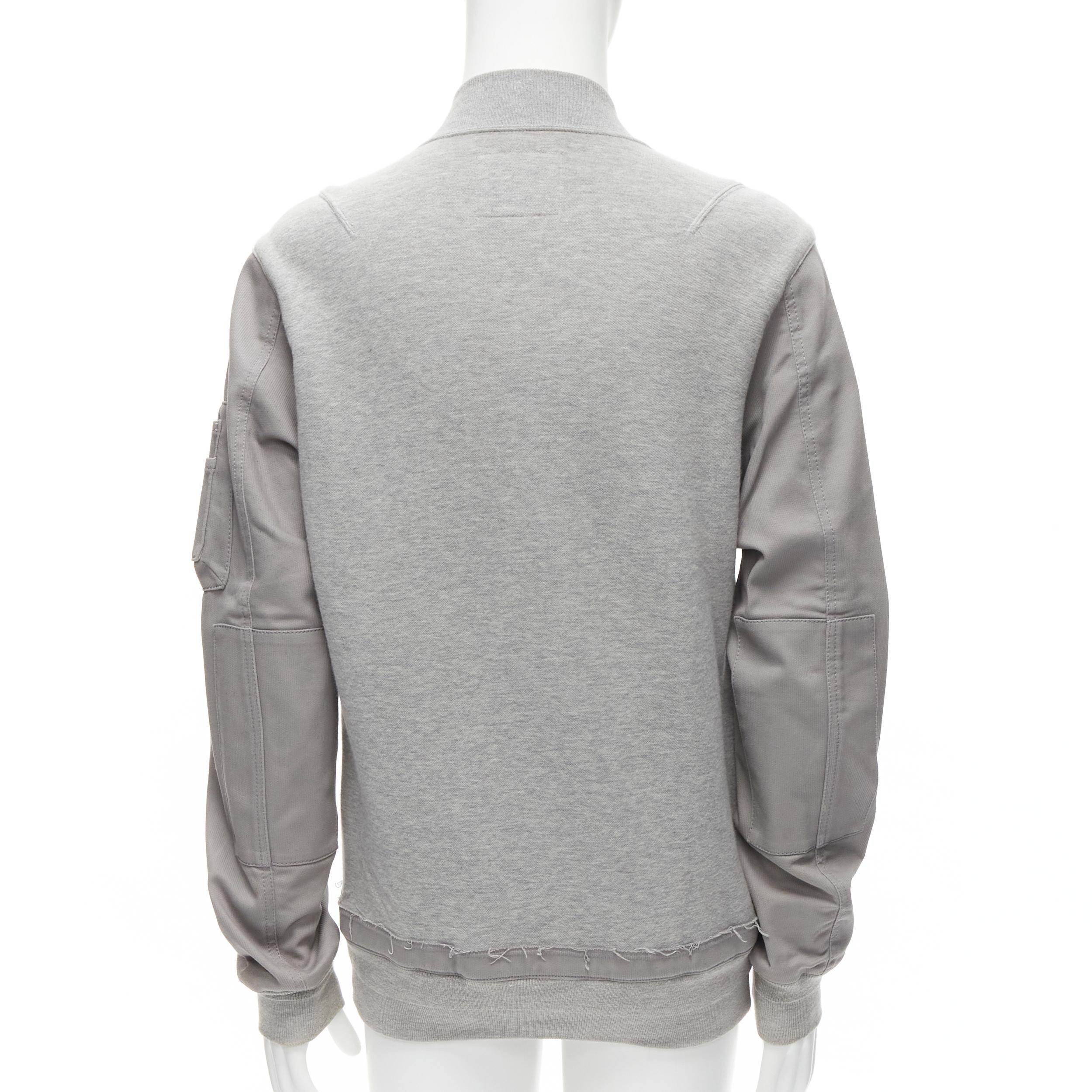 De los hombres SACAI jersey gris mangas en contraste cazadora casual JP2 M en venta