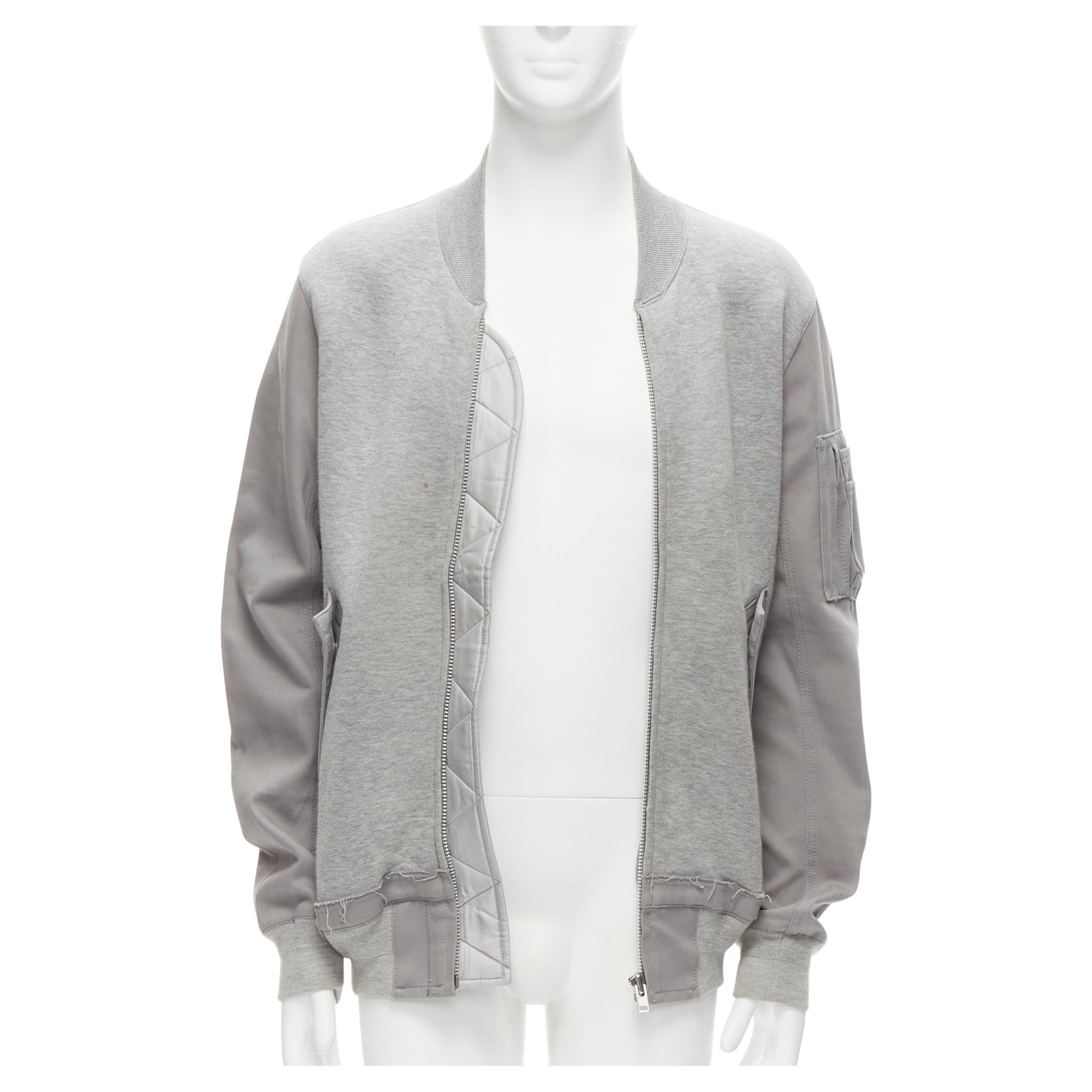 SACAI jersey gris mangas en contraste cazadora casual JP2 M en venta