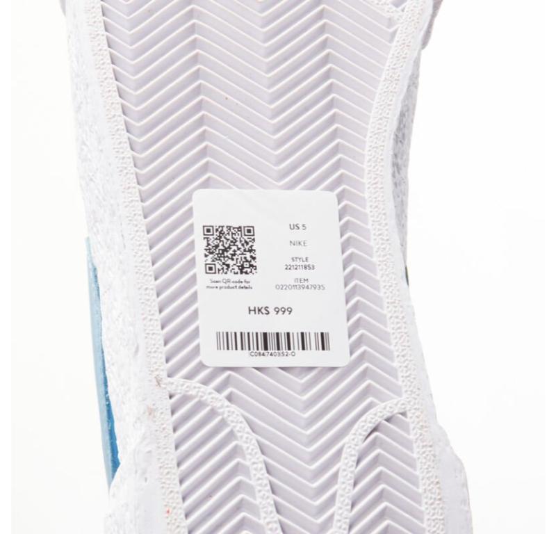 SACAI KAWS Nike Blazer Low neptune blue mid sneaker EU5 EU37.5 DM7901 400 For Sale 5