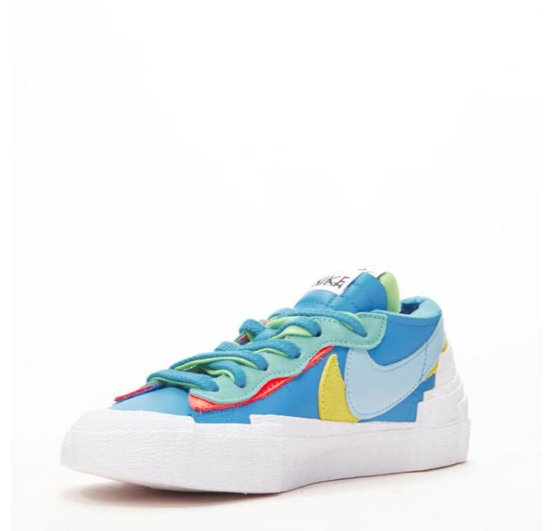 SACAI KAWS Nike Blazer Low neptune blue mid sneaker EU5 EU37.5 DM7901 400 In Excellent Condition For Sale In Hong Kong, NT