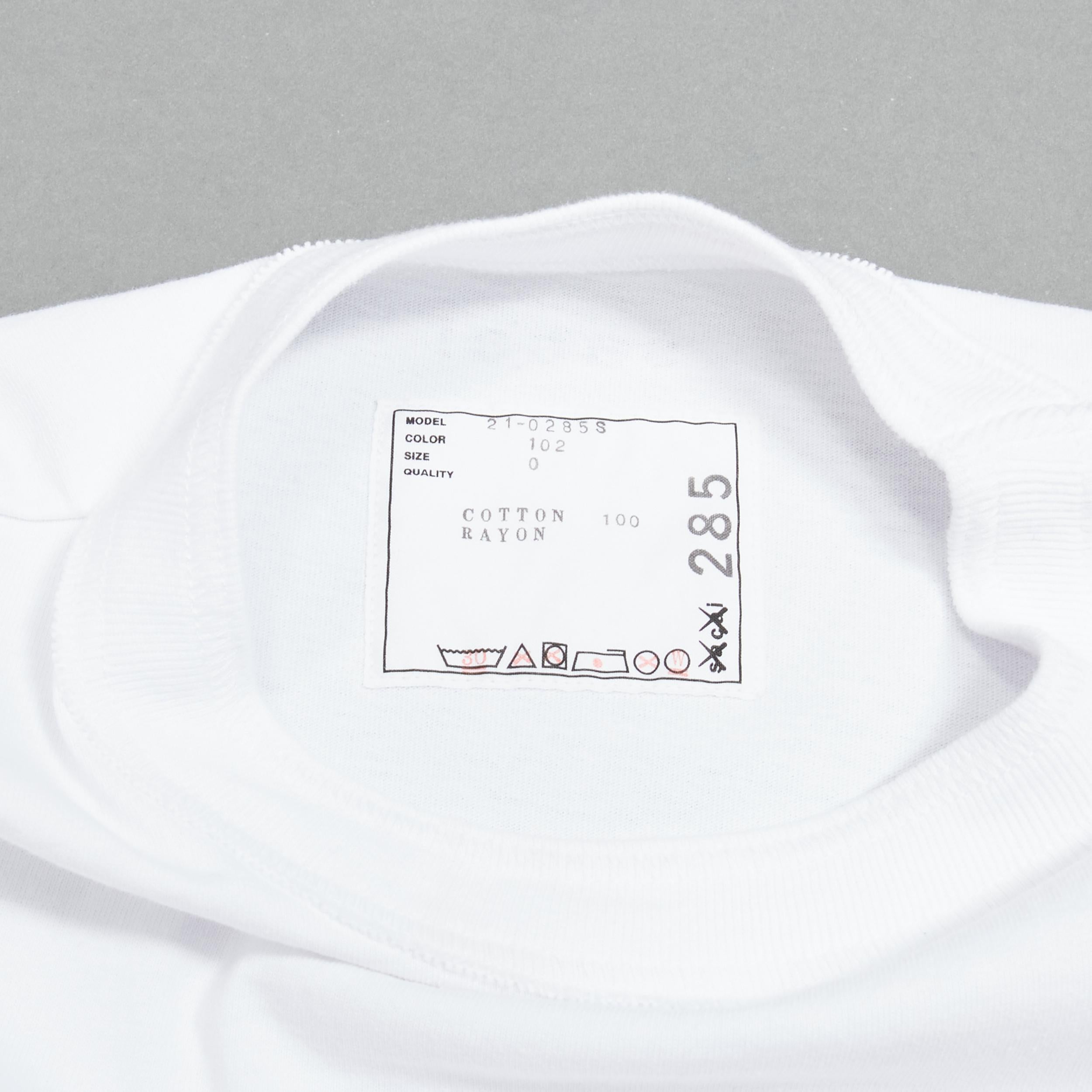SACAI KAWS XX logo embroidery pocket white cotton boxy tshirt JP0 XS For Sale 1