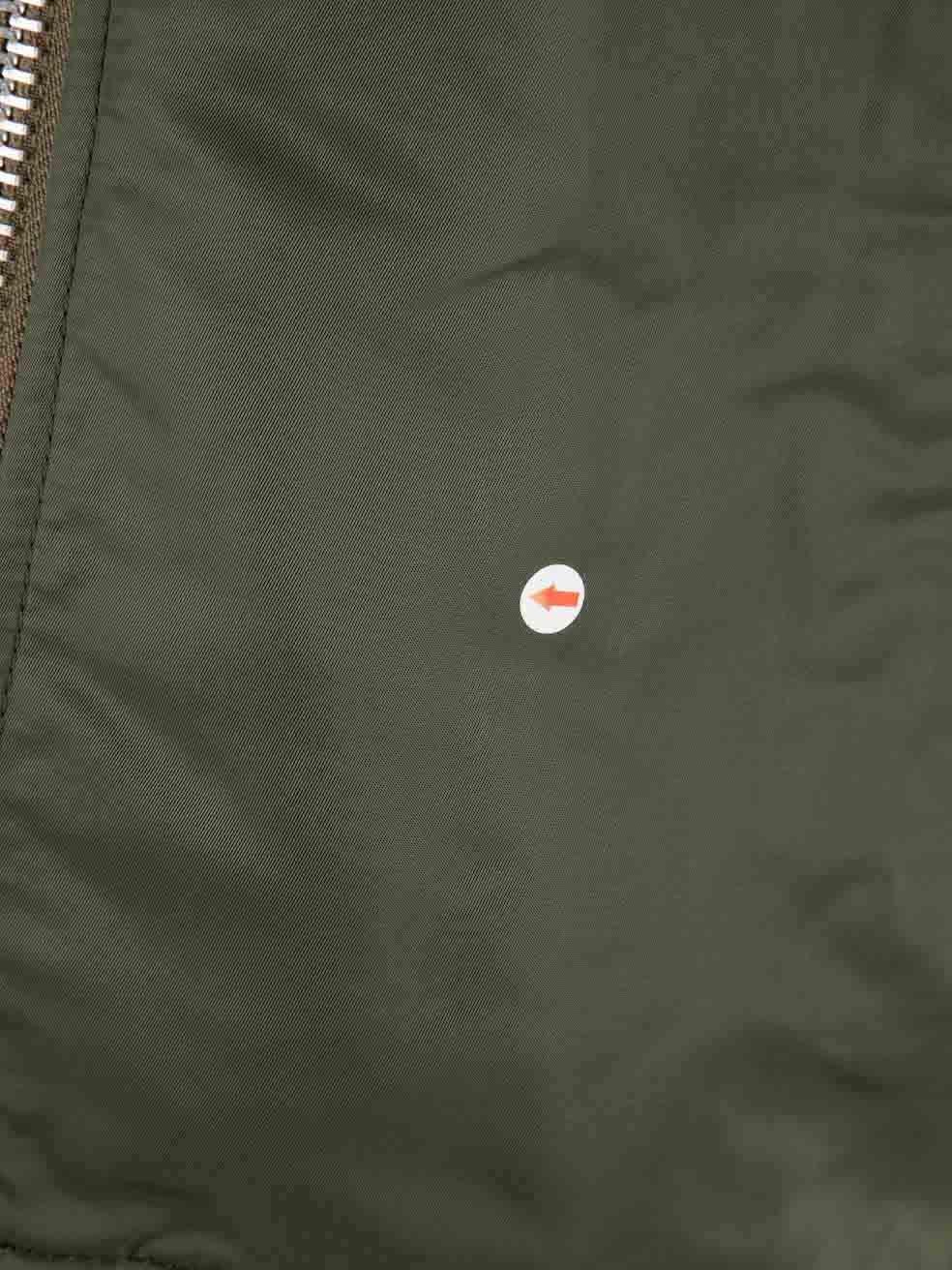Sacai Khaki Zip Up Bomber Jacket Size M For Sale 1
