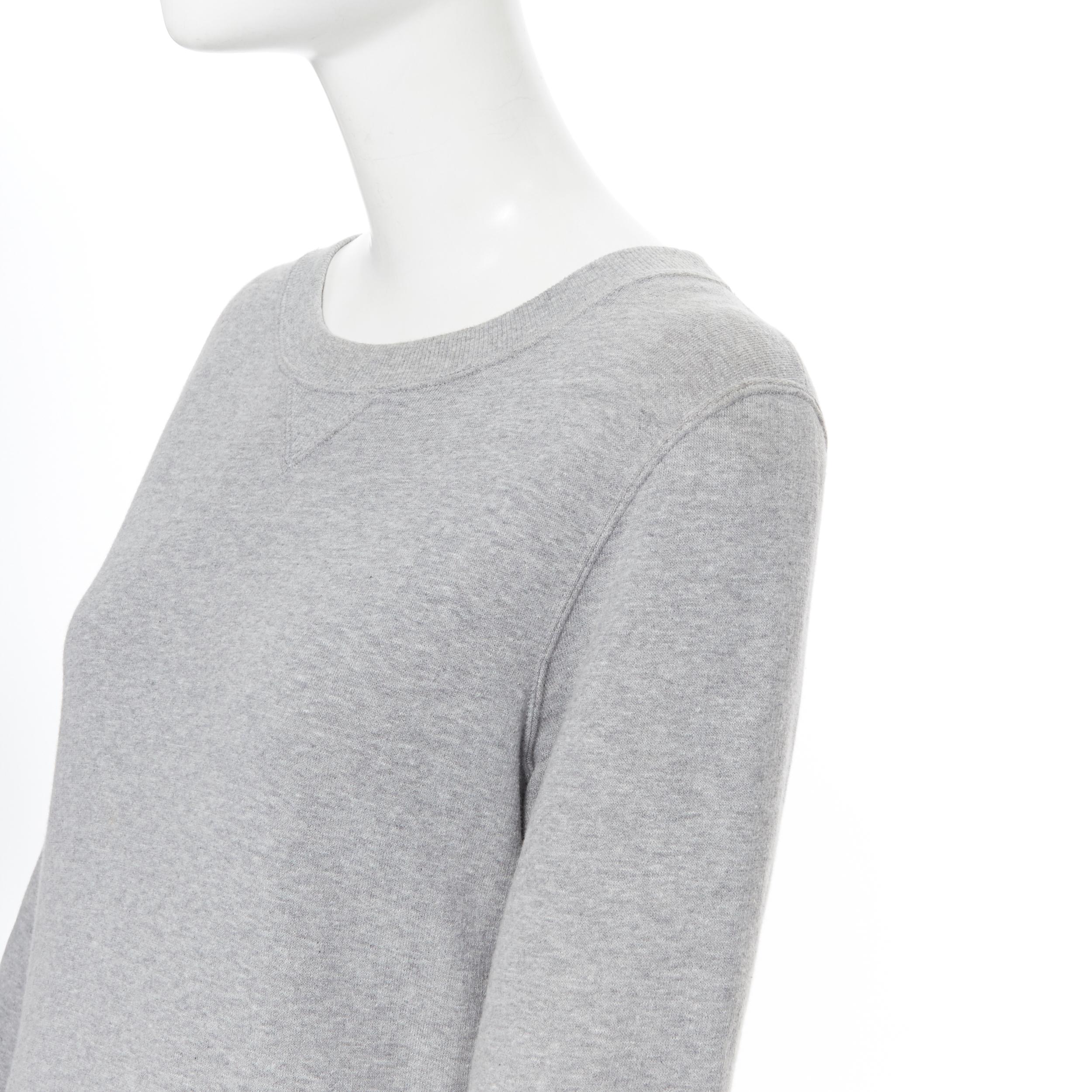 SACAI light grey dual pocket flared skirt casual oversized sweater dress JP3 L In Excellent Condition In Hong Kong, NT