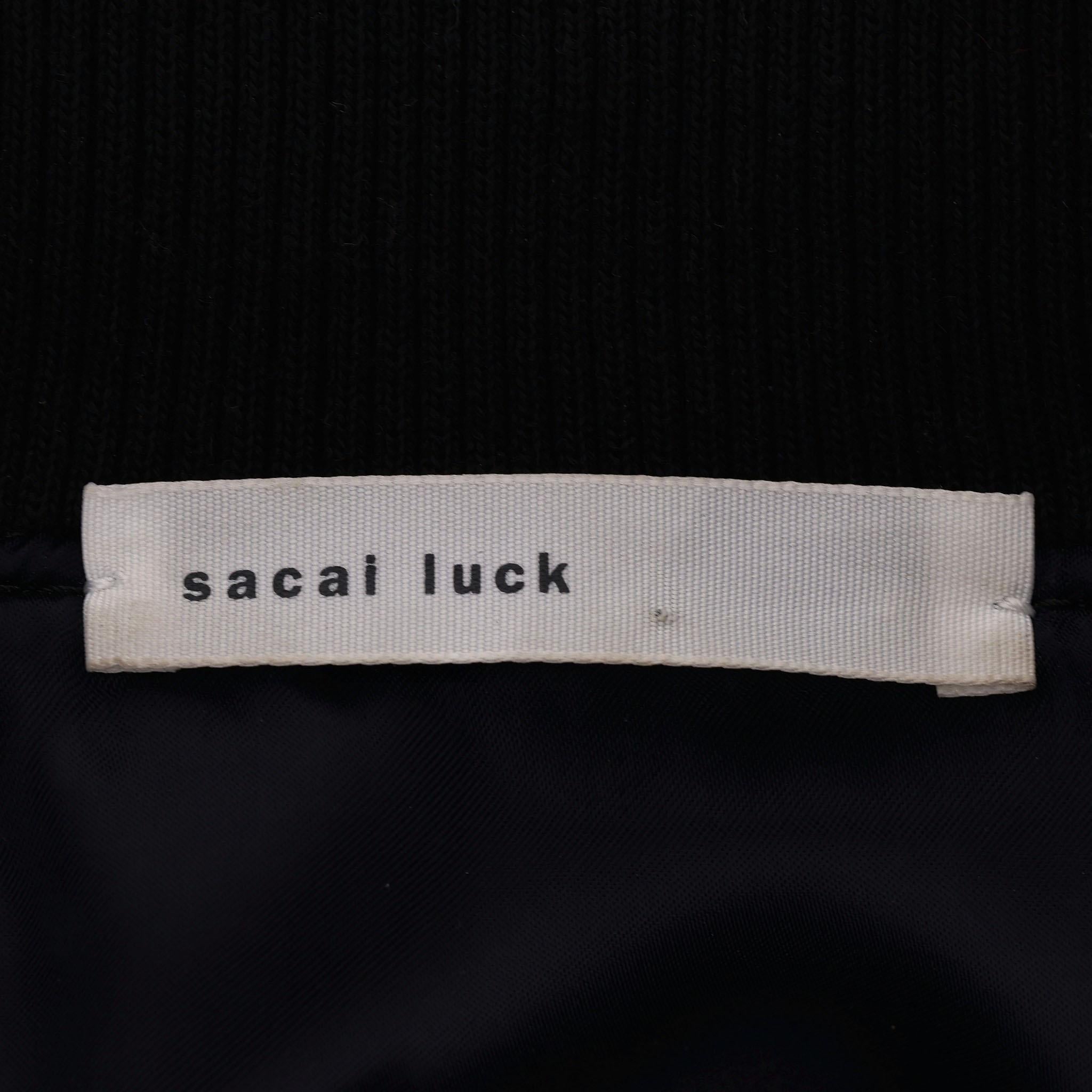 Sacai Luck 7 Wool & Leather Coat For Sale 1