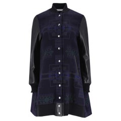 Sacai Luck 7 Abrigo de lana y piel