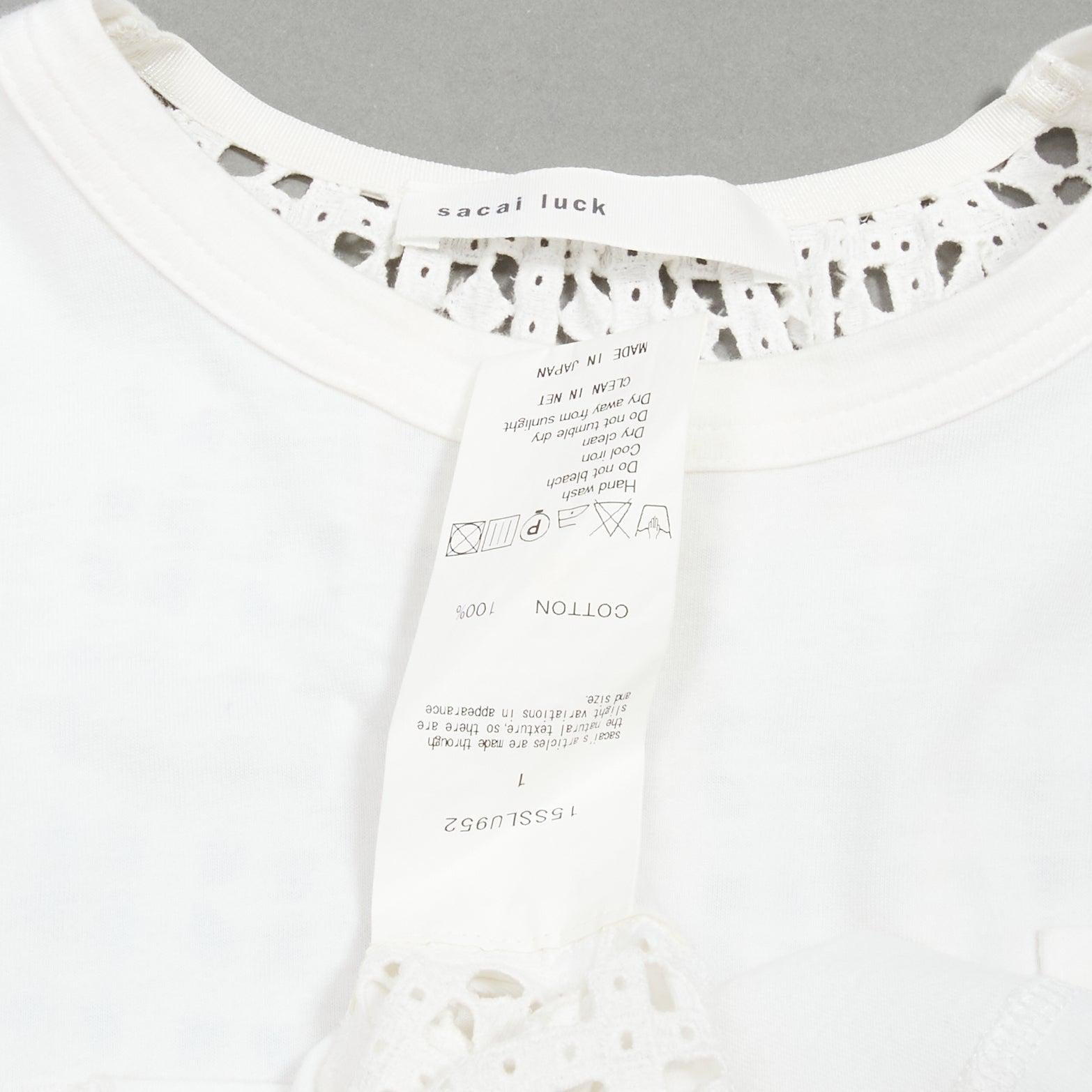 SACAI LUCK  Babydoll-Tshirt mit Ösen und ausgestelltem Rückenausschnitt JP1 S im Angebot 4