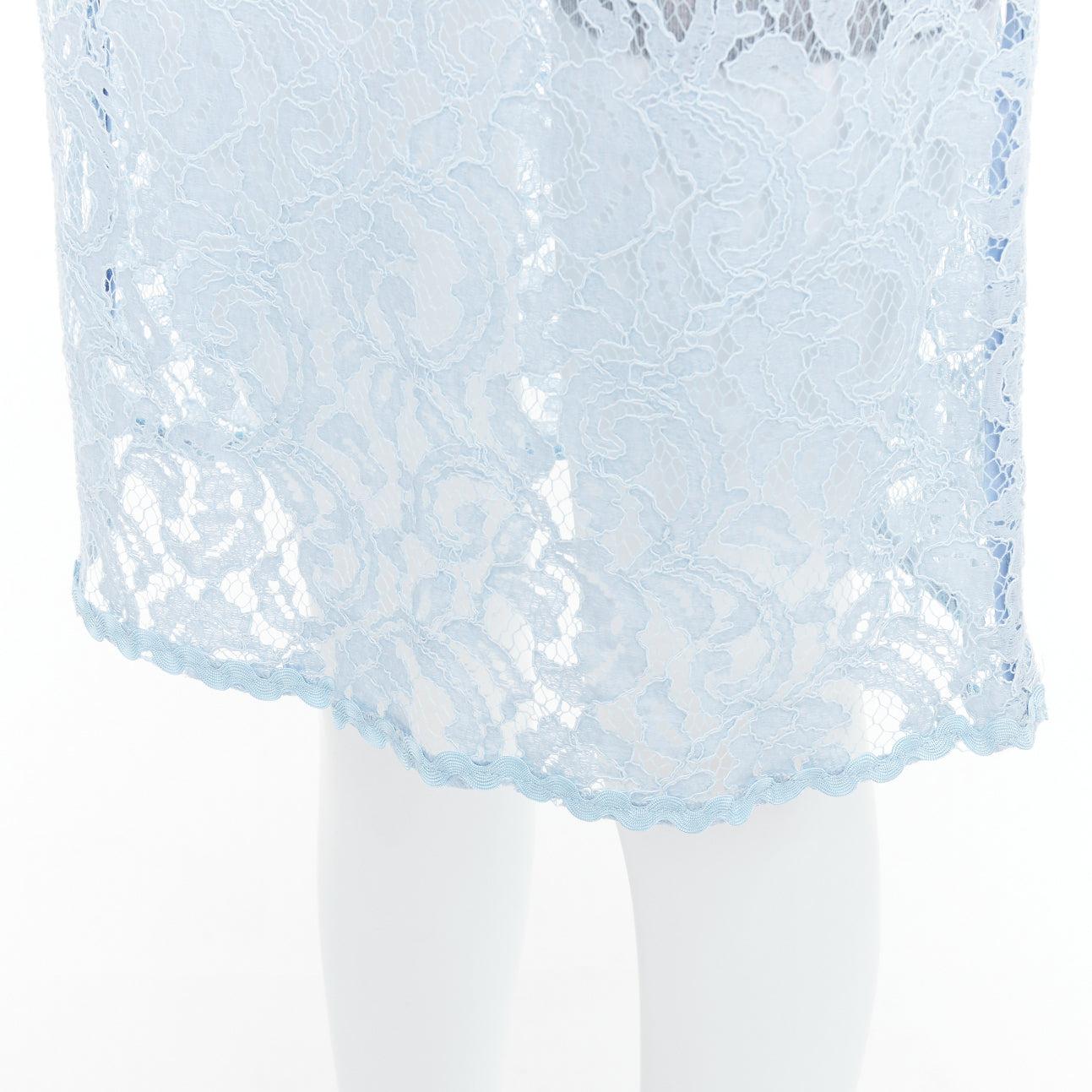 SACAI LUCK light blue rayon blend lace grey lined skort skirt JP1 S For Sale 2