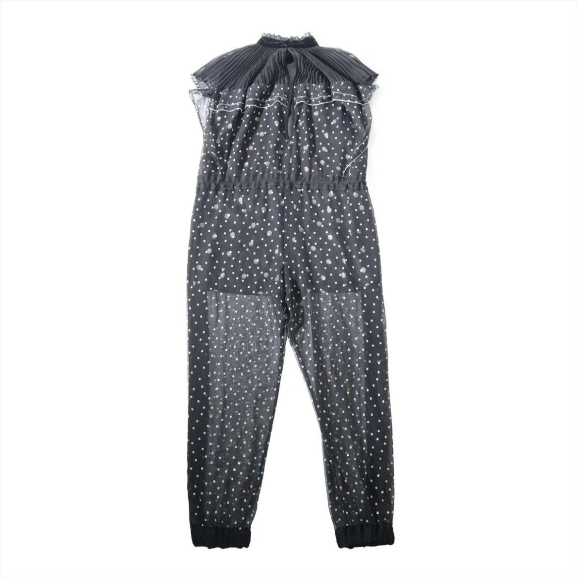 Sacai Polka Dot Jumpsuit mit Rundhalsausschnitt Schwarz im Zustand „Gut“ im Angebot in Humacao, PR
