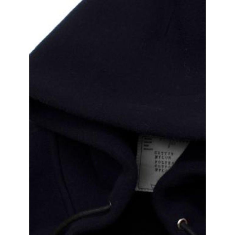 Sacai navy & orange cotton blend zipped hooded jacket For Sale 4