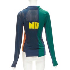 SACAI NIKE Athletics West patchwork football perforated half zip top XXS