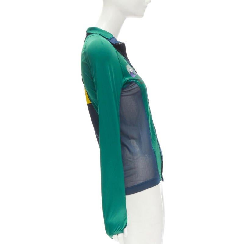 SACAI NIKE Athletics West Patchwork-Football-Top mit perforiertem halber Reißverschluss XXS im Zustand „Hervorragend“ im Angebot in Hong Kong, NT
