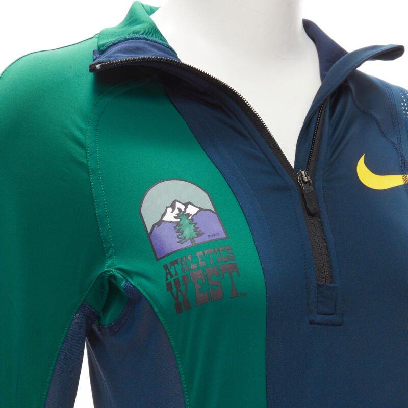 SACAI NIKE Athletics West Patchwork-Football-Top mit perforiertem halber Reißverschluss XXS im Angebot 1