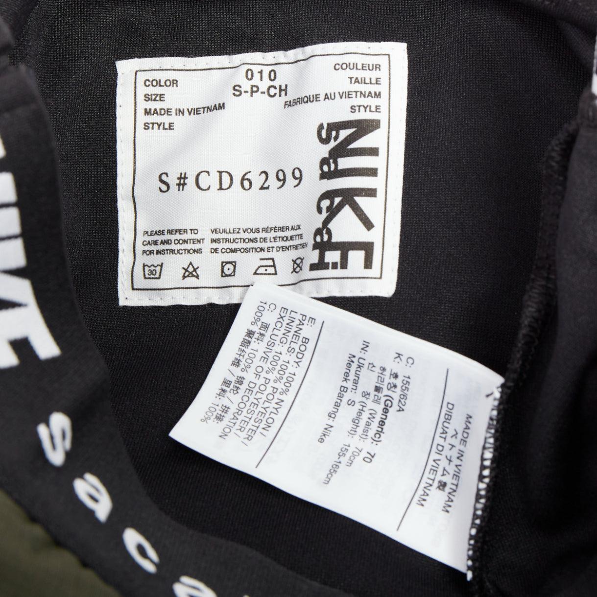 SACAI NIKE multicolor black university hybrid deconstructed skirt S 3