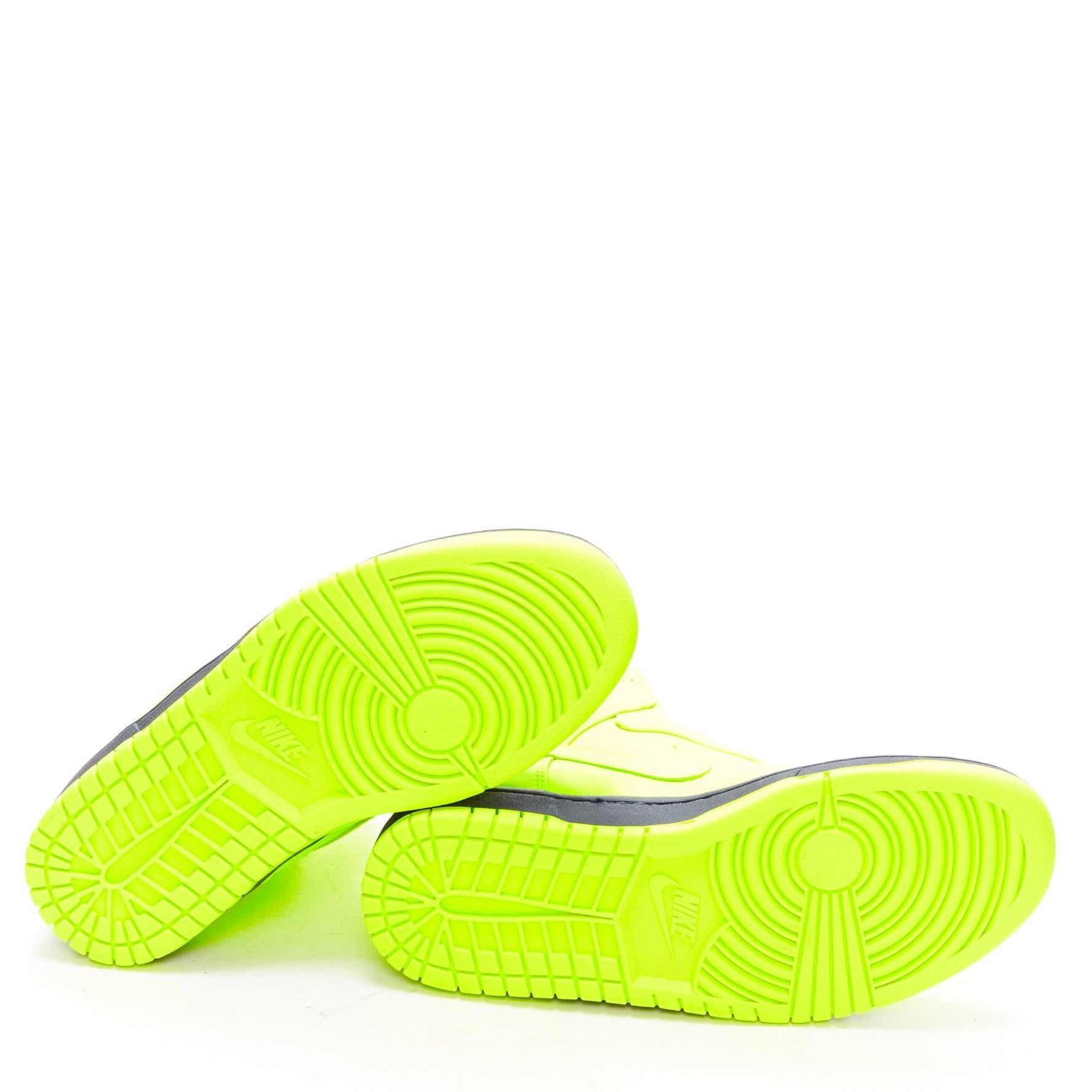 SACAI NIKE NIKELAB Dunk Lux SP Volt neon yellow high top sneakers US8 EU38 8