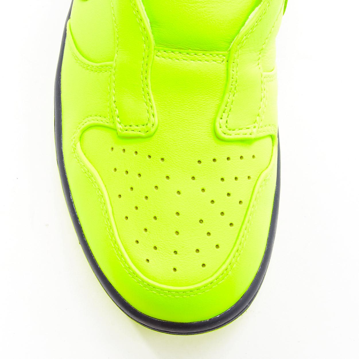 SACAI NIKE NIKELAB Dunk Lux SP Volt neon yellow high top sneakers US8 EU38 2