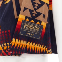 SACAI PENDLETON 2019 aztec print corduroy sheer insert deconstructed top JP1 S