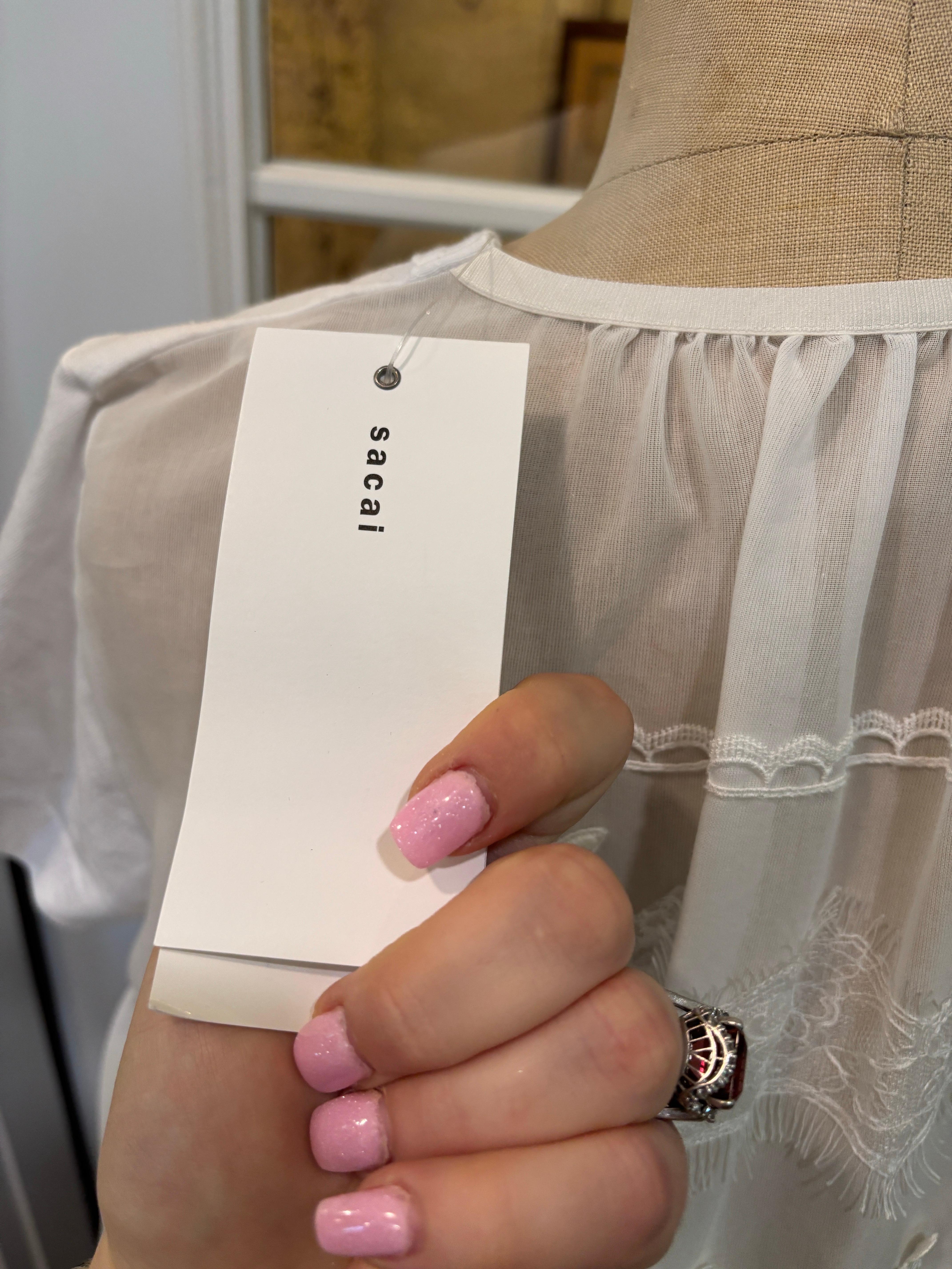 Sacai Hemd Weiß/Größe 3/Neu im Angebot 6