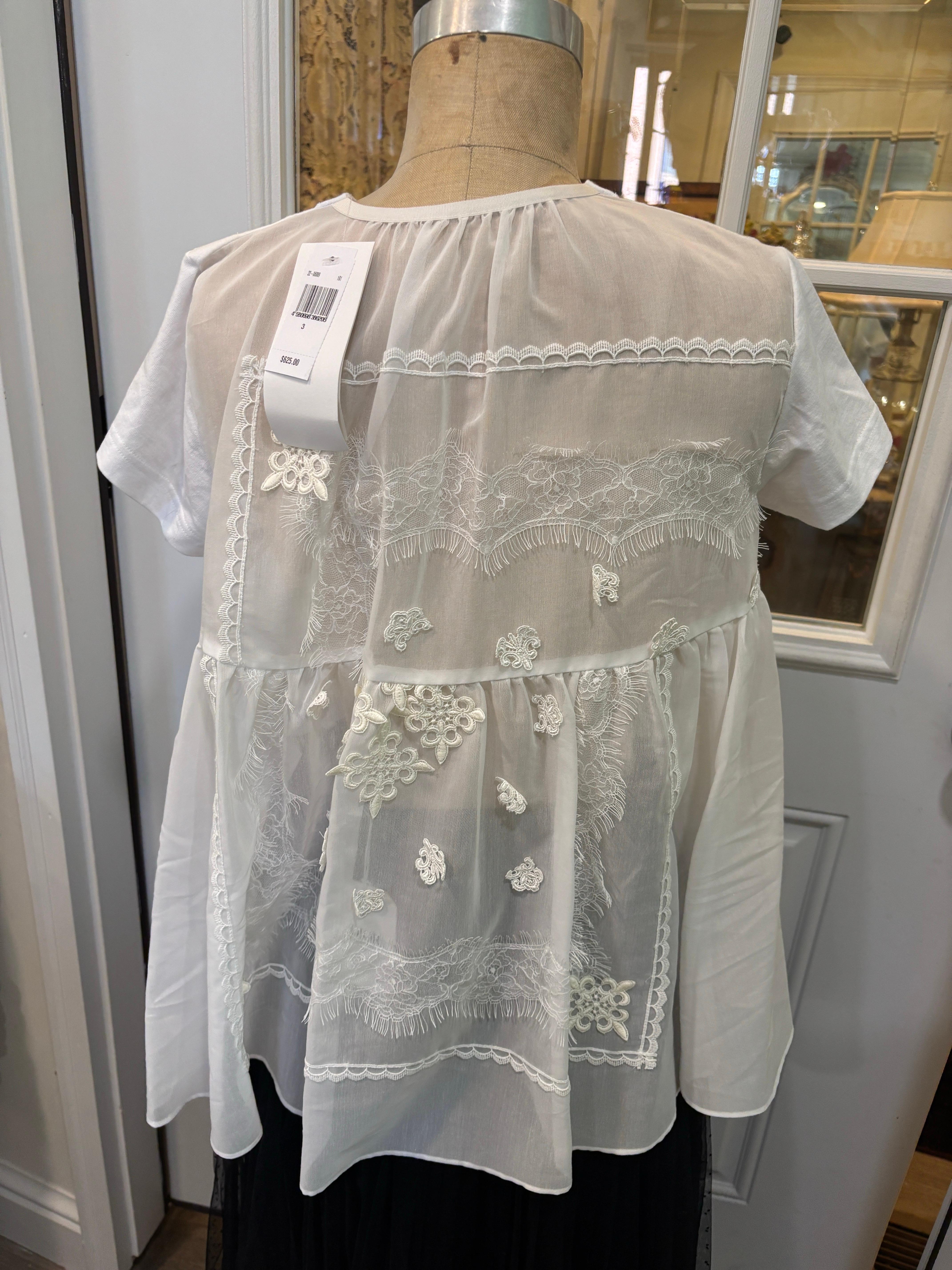 Sacai Hemd Weiß/Größe 3/Neu im Angebot 2