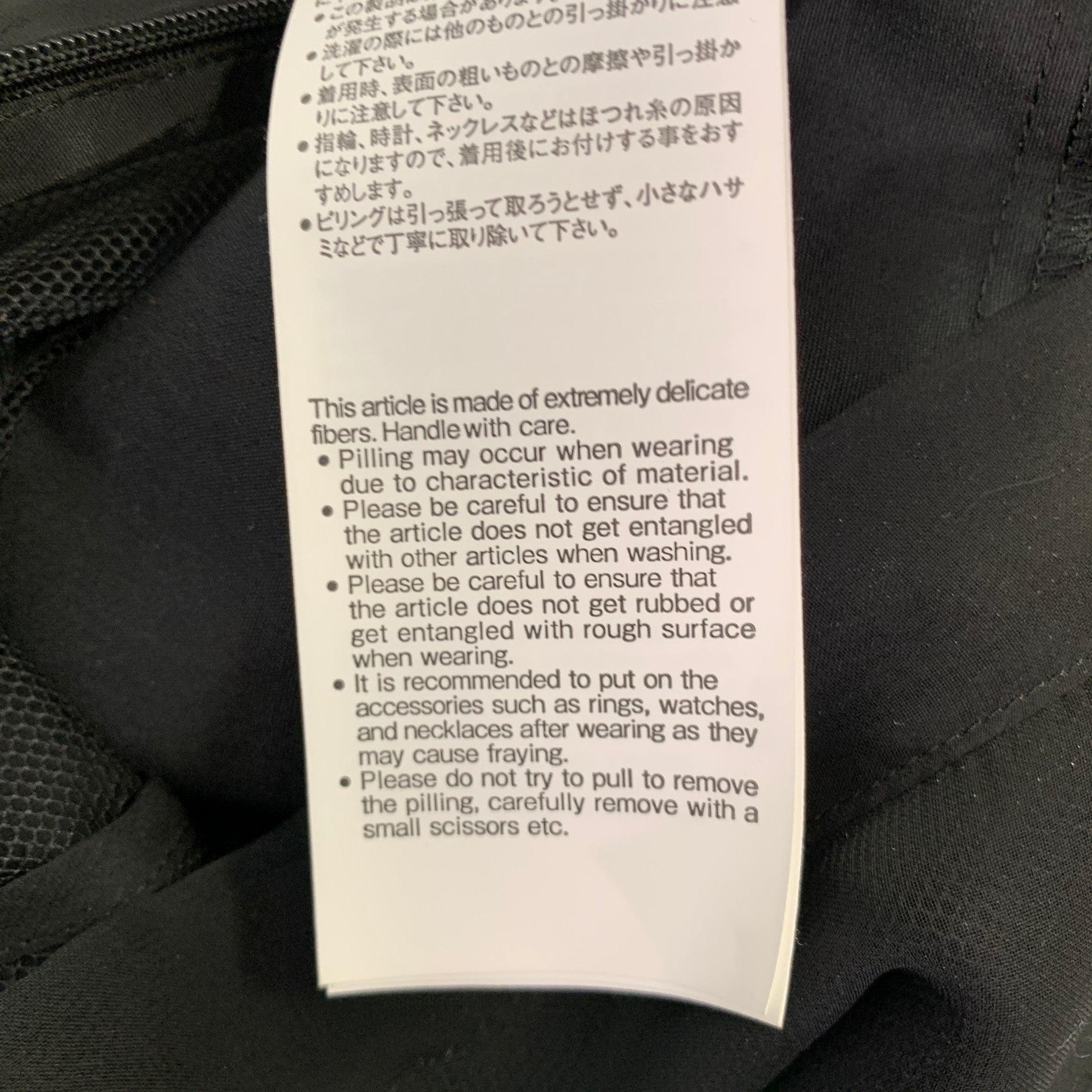 SACAI Size S Black Polyester Blend Long Sleeve Layered Dress For Sale 4