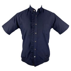SACAI Taglia S Navy Cotone Poliestere Button Up Camicia a maniche corte