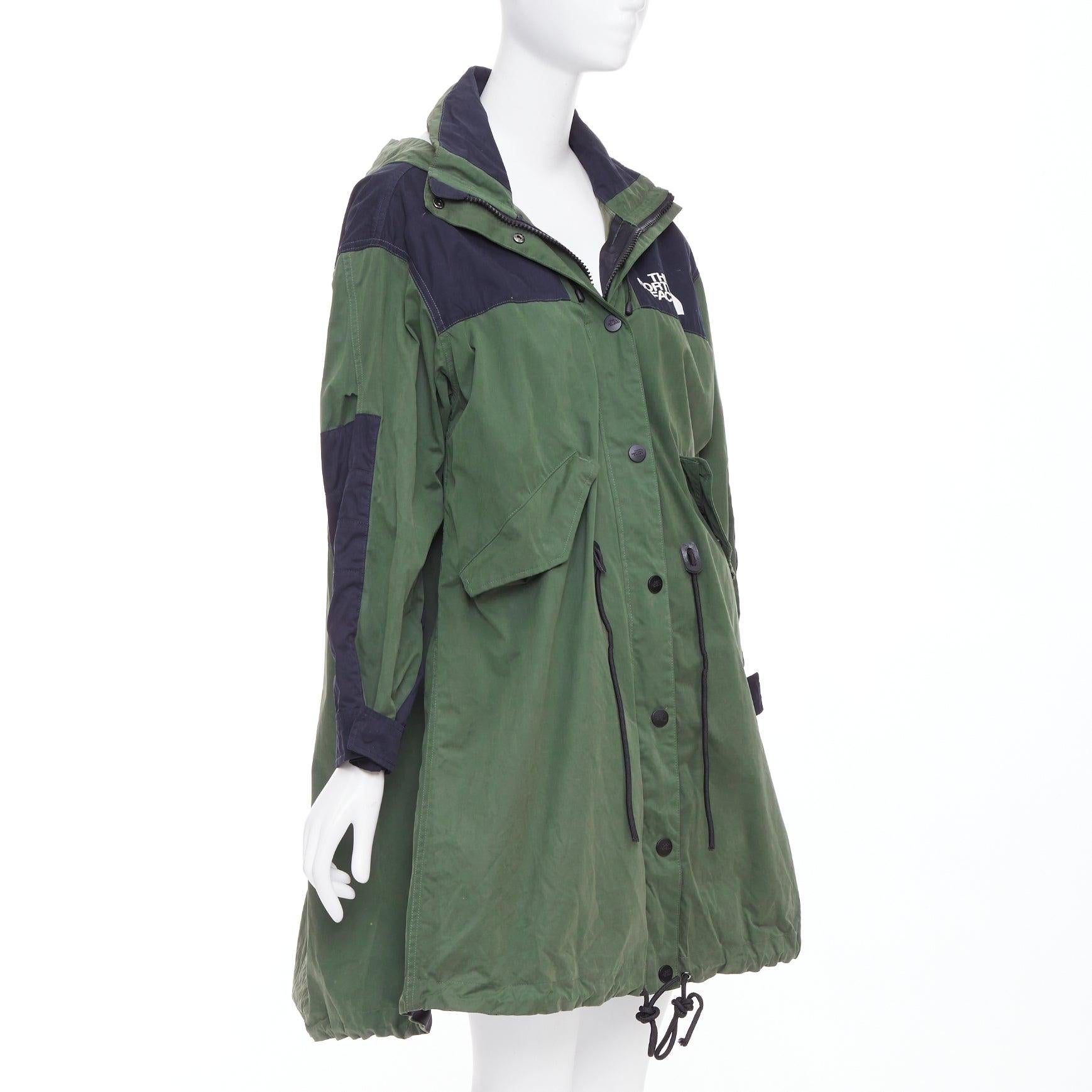 SACAI THE NORTH FACE 2017 Fishtail Mountain Parka grün schwarz Anorak Mantel M im Zustand „Relativ gut“ im Angebot in Hong Kong, NT