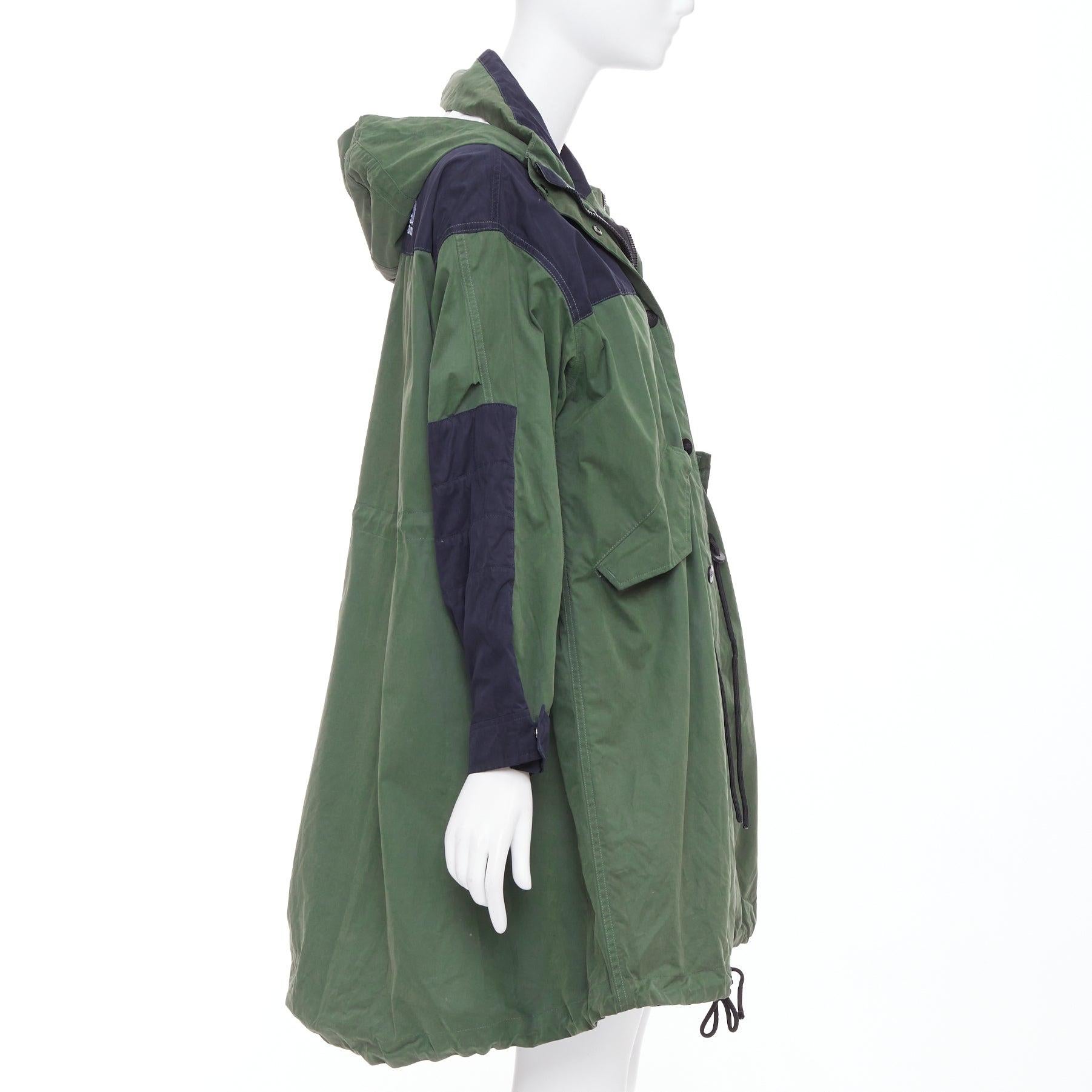 SACAI THE NORTH FACE 2017 Fishtail Mountain Parka grün schwarz Anorak Mantel M Damen im Angebot