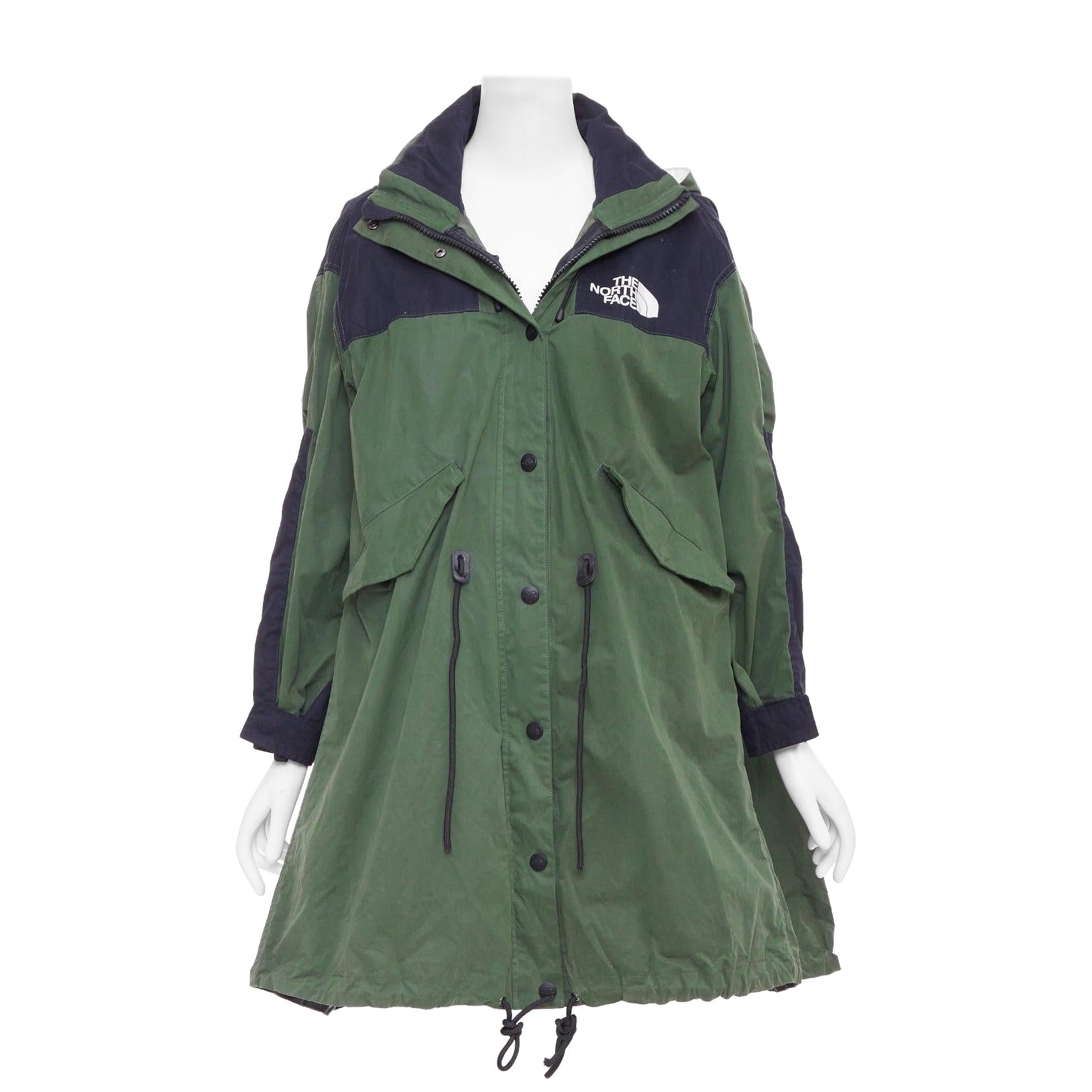 SACAI THE NORTH FACE 2017 Fishtail Mountain Parka verde nero anorak coat M.