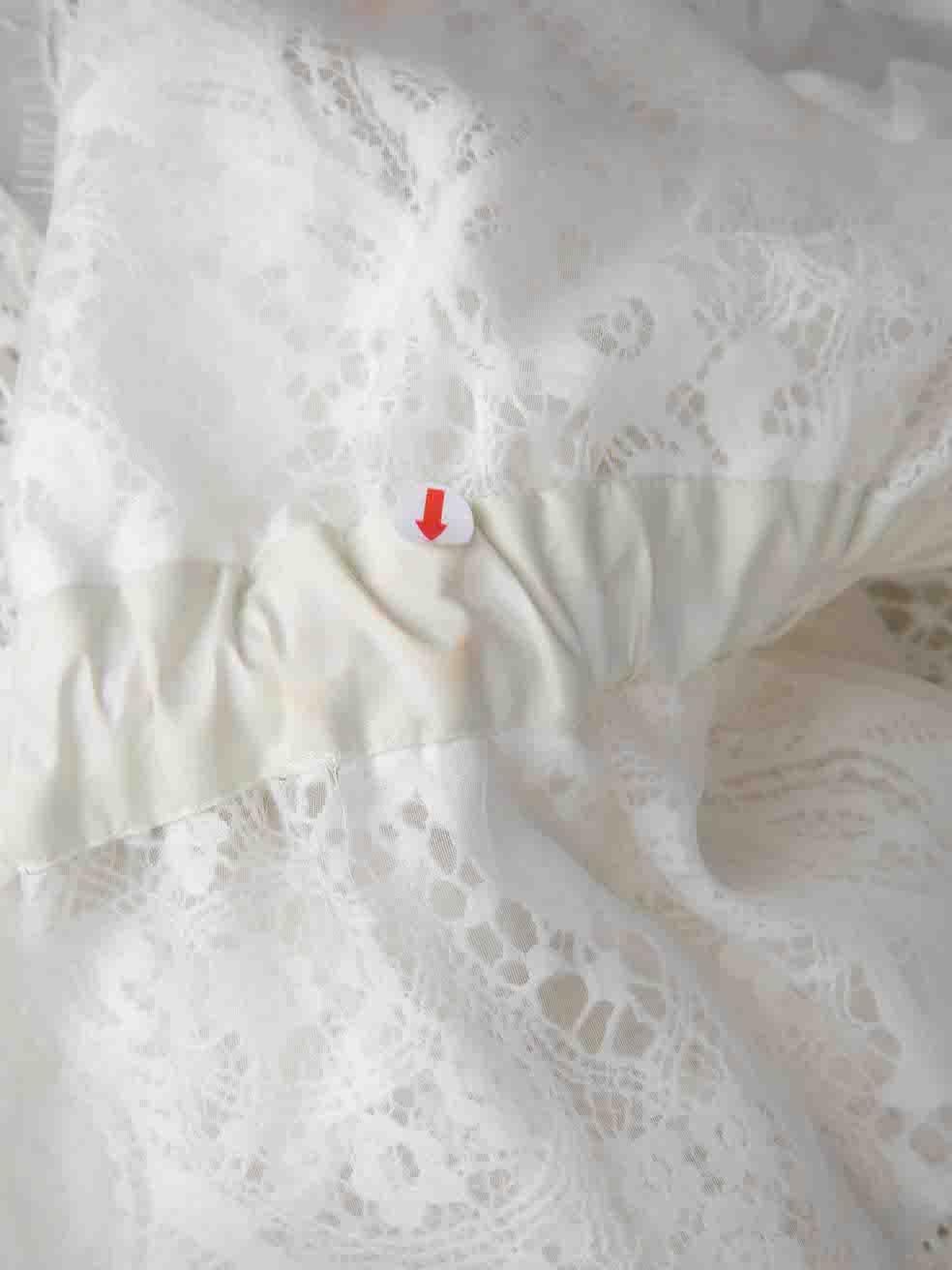Sacai White Lace Drawstring Sleeveless Top Size S For Sale 2